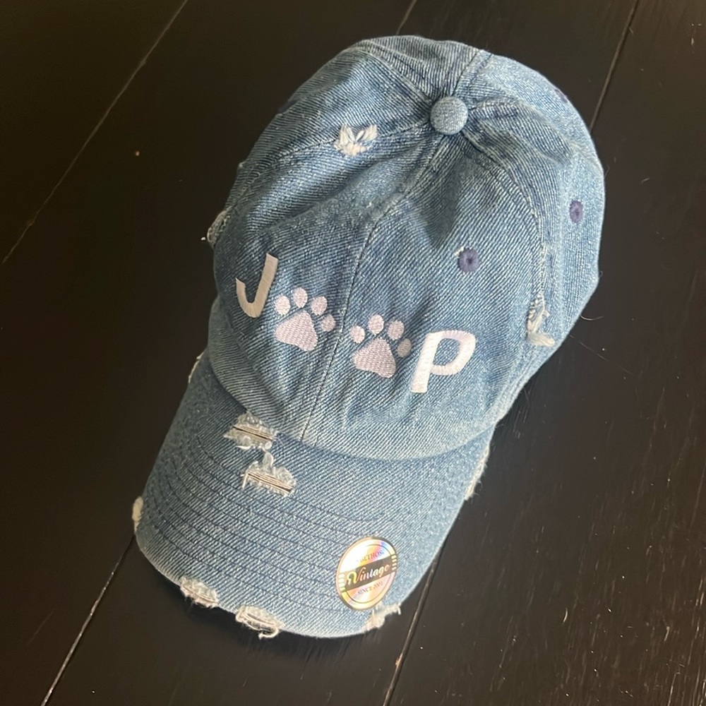 Denim Jeep Dog Hat